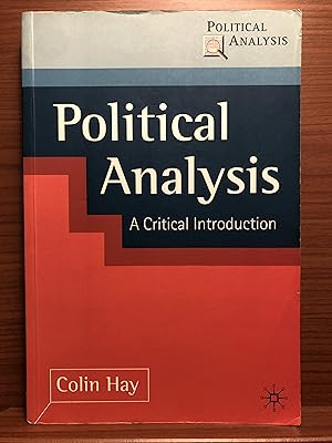 Immagine del venditore per Political Analysis: A Critical Introduction (Political Analysis, 16) venduto da Rosario Beach Rare Books