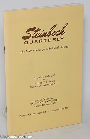 Imagen del vendedor de Steinbeck Quarterly: the International John Steinbeck Society; vol. 20, #3 & 4, Summer/Fall 1987 a la venta por Bolerium Books Inc.