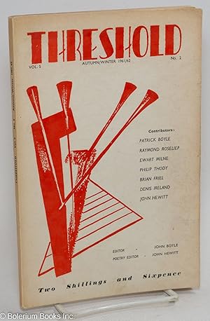 Seller image for Threshold: vol. 5, #2, Autumn/Winter 1961/62 for sale by Bolerium Books Inc.