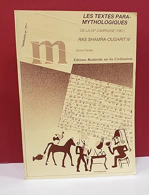 Imagen del vendedor de Les Textes Para-Mythologiques de la 24e Campagne (1961) a la venta por Moe's Books