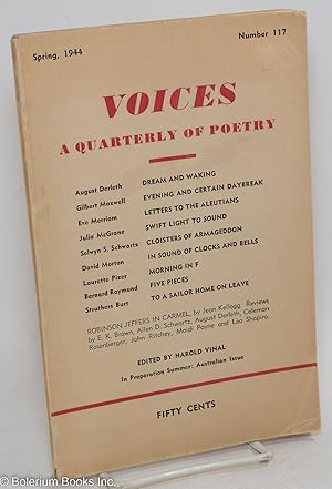 Seller image for Voices: a quarterly of poetry; #117, Spring, 1944 for sale by Bolerium Books Inc.