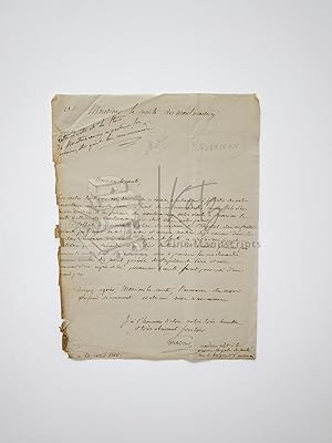 1818 Dr. Guesent s Letter to Comte de Montmorency Requesting a Vacant Position at the Children s ...