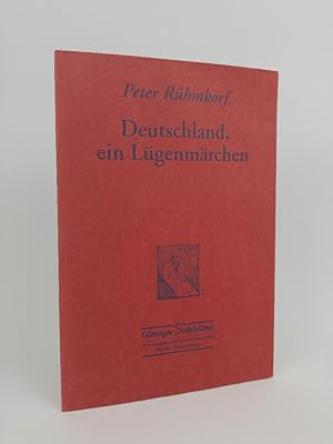 Imagen del vendedor de Deutschland, ein Lgenmrchen. Bchnerpreisrede. a la venta por ANTIQUARIAT Franke BRUDDENBOOKS