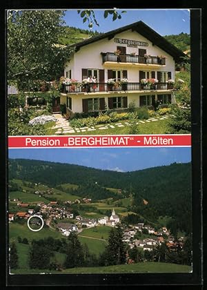 Bild des Verkufers fr Cartolina Mlten, Ortsansicht mit Pension Bergheimat zum Verkauf von Bartko-Reher