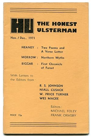Bild des Verkufers fr The Honest Ulsterman - No. 31, Nov./Dec. 1971 zum Verkauf von Between the Covers-Rare Books, Inc. ABAA