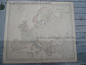 Tabula geographica Europae ad Statum Europe Kruse Chrstian 1822 Europe in Roman times, antique co...