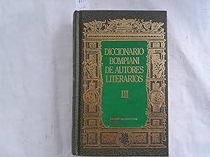 Bild des Verkufers fr Diccionario Bompiani de autores literarios. Tomo III. zum Verkauf von Librera "Franz Kafka" Mxico.