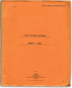 Seller image for That Other Woman (Original screenplay for the 1942 film) for sale by Royal Books, Inc., ABAA
