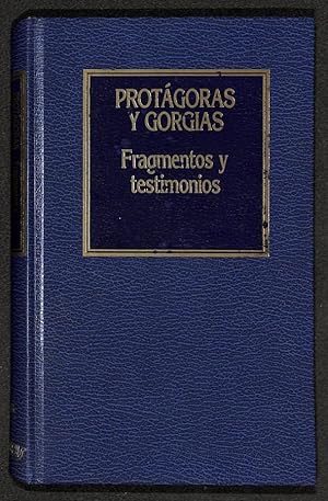 Imagen del vendedor de Protgoras y Gorgias. Fragmentos y testimonio a la venta por Els llibres de la Vallrovira