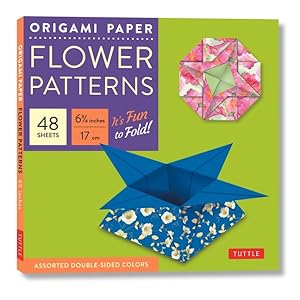 Image du vendeur pour Origami Paper 6 3/4 in 17 Cm Flower Patterns 48 Sheets : Tuttle Origami Paper: Double-side Origami Sheets Printed With 8 Different Designs: Instructions for 6 Projects Included mis en vente par GreatBookPrices