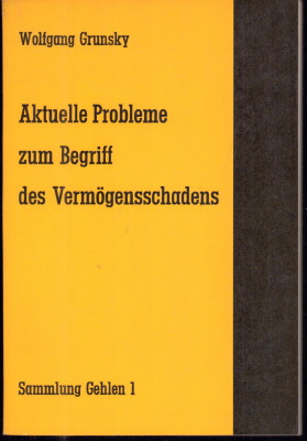 Bild des Verkufers fr Aktuelle Probleme zum Begriff des Vermgensschadens. zum Verkauf von Antiquariat Jenischek