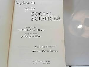 Bild des Verkufers fr encyclopedia of the social sciences volumes XI-XII mor-pun zum Verkauf von JLG_livres anciens et modernes
