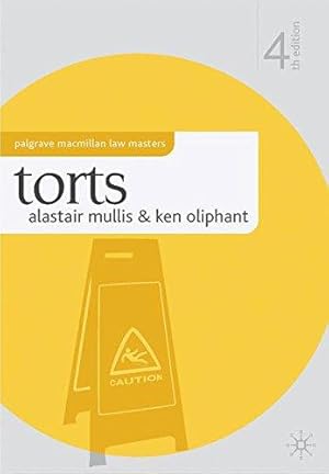 Bild des Verkufers fr Torts (Palgrave Macmillan Law Masters) zum Verkauf von WeBuyBooks