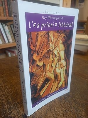Seller image for l'a priori littral une approche phnomnologieque de Lacan for sale by Des livres et vous