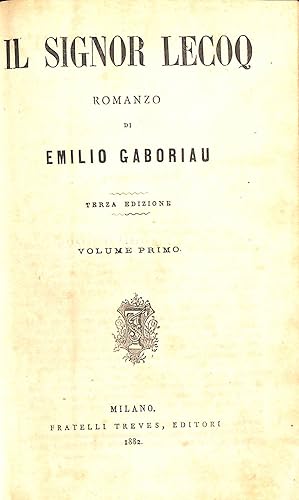 Seller image for Il signor Lecoq : romanzo for sale by TORRE DI BABELE