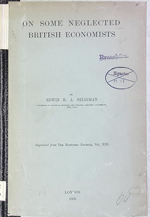 Bild des Verkufers fr On some neglected British economists. zum Verkauf von Antiquariat Bookfarm