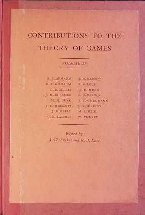 Imagen del vendedor de Contributions to the theory of games. - 4. . a la venta por Antiquariat Bookfarm