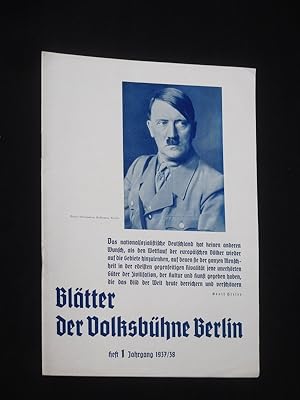 Blätter der Volksbühne Berlin, Jahrgang 1937/38, Heft 1, September/Oktober 1937