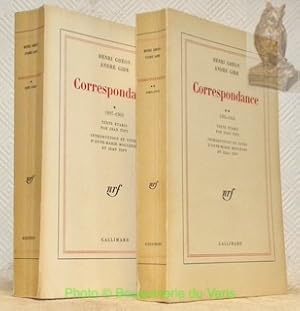 Imagen del vendedor de Henri Ghon. Andr Gide. Correspondance. Tome I: 1897 - 1903. Tome II: 1904 - 1844. Introduction et notes d'Anne-Marie Moulnes et Jean Tipy. a la venta por Bouquinerie du Varis