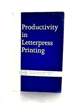 Seller image for Productivity in Letterpress Printing for sale by World of Rare Books