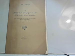 Imagen del vendedor de Les Manuscrits liturgiques latins du haut moyen ge  la Renaissance. a la venta por JLG_livres anciens et modernes