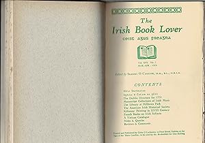 Seller image for The Irish Book Lover. Ceist Agus Freagra. for sale by Saintfield Antiques & Fine Books