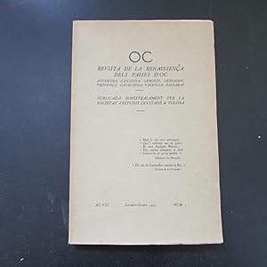 Bild des Verkufers fr OC - Revista de la Renaissena dels Paises d'Oc, An VII, Septembre-octobre 1931, Num. 2(Auvernha, Gasconha, Lemosin, Lengadoc, Provena, Catalonha, Valencia, Balearas) zum Verkauf von Bookstore-Online