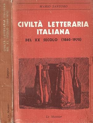 Bild des Verkufers fr Civilt letteraria italiana Del XX secolo (1860-1970) zum Verkauf von Biblioteca di Babele