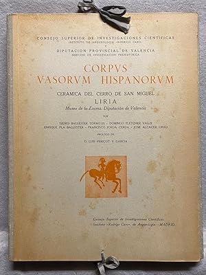 Immagine del venditore per CORPUS VASORUM HISPANORUM: CERAMICA DEL CERRO DE SAN MIGUEL: LIRIA. venduto da Auca Llibres Antics / Yara Prez Jorques