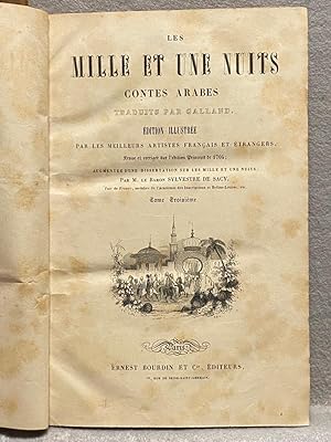 LES MILLE ET UNE NUITS. Contes arabes. Tome troisième. Edition illustrée.