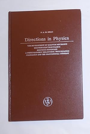 Seller image for Directions in Physics - Lectures delivered during a visit to Australia and New Zealand August / September 1975 for sale by David Bunnett Books