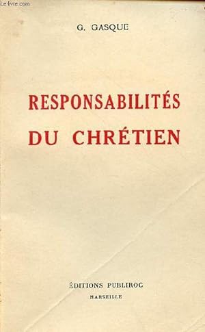Seller image for Responsabilit du chrtien. for sale by Le-Livre