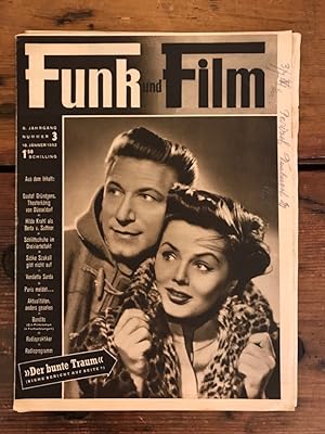 Funk und Film, 8. Jahrgang, Nummer 3, 18. Jänner 1952: "Der bunte Traum" - Vera Molnar und Josef ...
