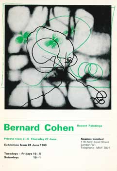 Recent Paintings. 28 June 1963: Bernard Cohen (artist)