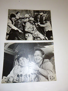 Seller image for A group of 3 original photographs for the film "It's a Mad Mad Mad Mad World." for sale by Wittenborn Art Books