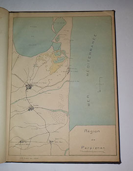 Carte de le Région de Perpignan. 1 Janvier 1920. Echelle de 1 à 20.000. First edition of the map ...