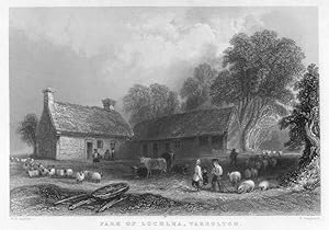 FARM OF LOCHLEA,TARBOLTON ,1842 Steel Engraved Print