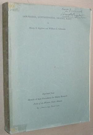 Image du vendeur pour Sawfishes, Guitarfishes, Skates, Rays (Fishes of the Western North Atlantic, No.1, Part 2, 1953. Pages 1-514) mis en vente par Nigel Smith Books