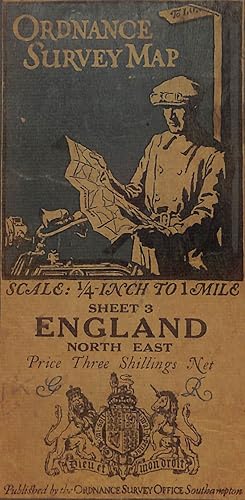 Imagen del vendedor de Ordnance Survey Map. Scale 1/4 Inch To 1 Mile. Sheet 3. England North East. Mounted In Sections. a la venta por WeBuyBooks