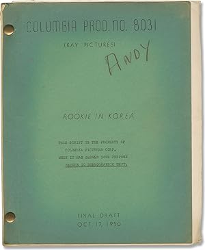 Seller image for A Yank in Korea [Rookie in Korea] (Archive of material from the 1951 film belonging to actor Lon McCallister, including an original screenplay and seven film still photographs) for sale by Royal Books, Inc., ABAA