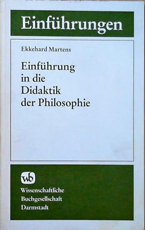 Immagine del venditore per Einfhrung in die Didaktik der Philosophie venduto da Berliner Bchertisch eG