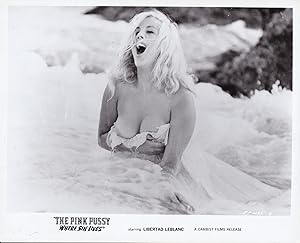 Seller image for The Pink Pussy: Where Sin Lives [Harassed] (Three original photographs of Libertad Leblanc from the 1964 film) for sale by Royal Books, Inc., ABAA