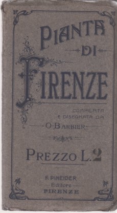 Indice della Pianta della Citta di Firenze. (Stadtplan / Florenz). (Compilata e disegnata da Olin...
