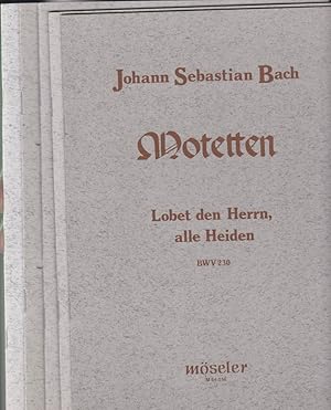 Seller image for Motetten - 5 Notenhefte. Lobet den Heiden, alle Heiden BWV 230 - doppelt vorhanden / Singet dem Herrn ein neues Lied BMV 225 / Der Geist hilft unsrer Schwachheit auf BWV 226 / Jesu, meine Freude BWV 227. for sale by Fundus-Online GbR Borkert Schwarz Zerfa