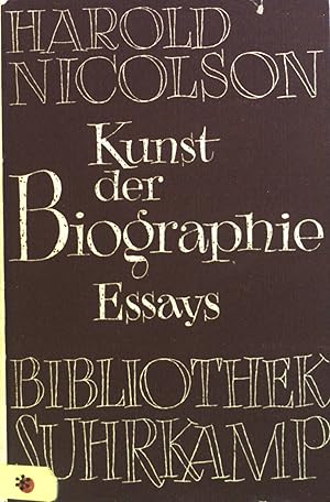 Bild des Verkufers fr Die Kunst der Biographie und andere Essays. Bd. 48. zum Verkauf von books4less (Versandantiquariat Petra Gros GmbH & Co. KG)