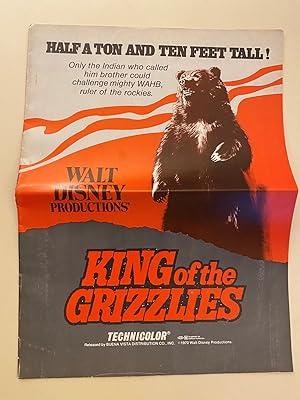 Seller image for King of the Grizzlies Pressbook 1970 Walt Disney for sale by AcornBooksNH