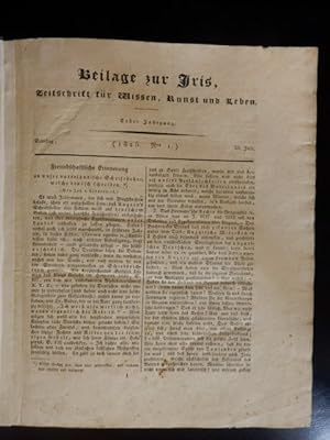 Beilage zur IRIS, Zeitschrift für Wissen, Kunst und Leben Erster Jahrgang - 1825-