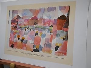 St. Germain bei Tunis. (Landeinwärts). Künstler: Paul Klee (1879 bis 1940). Farbige Kunstreproduk...