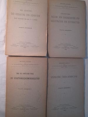 Seller image for Versuche ber Hmolyse [together with 4 other short monographs by Arrhenius, ca. 1908-1909] for sale by Expatriate Bookshop of Denmark