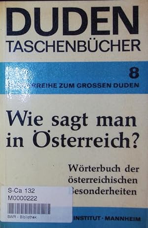 Bild des Verkufers fr Wie sagt man in sterreich? zum Verkauf von Antiquariat Bookfarm